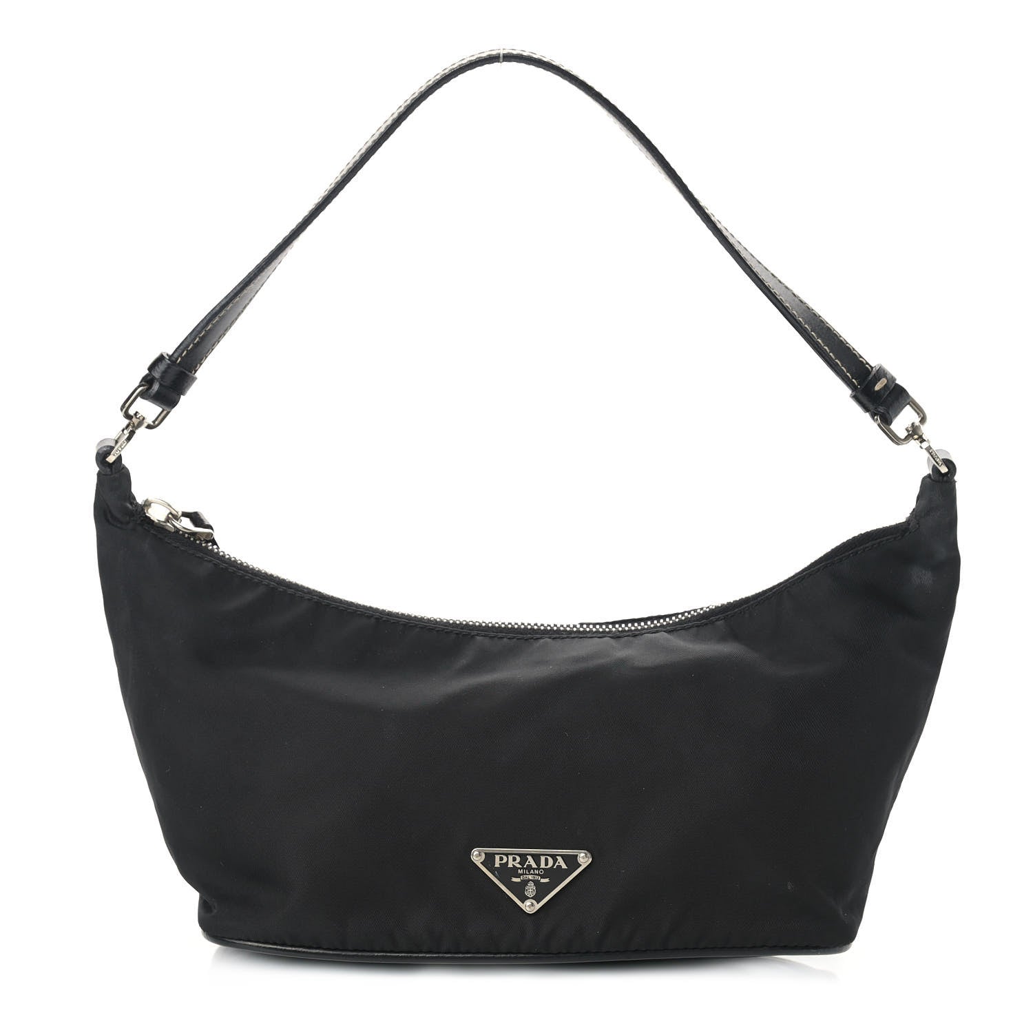 Prada Tessuto Nylon Pochette Bag Black 1 of 12