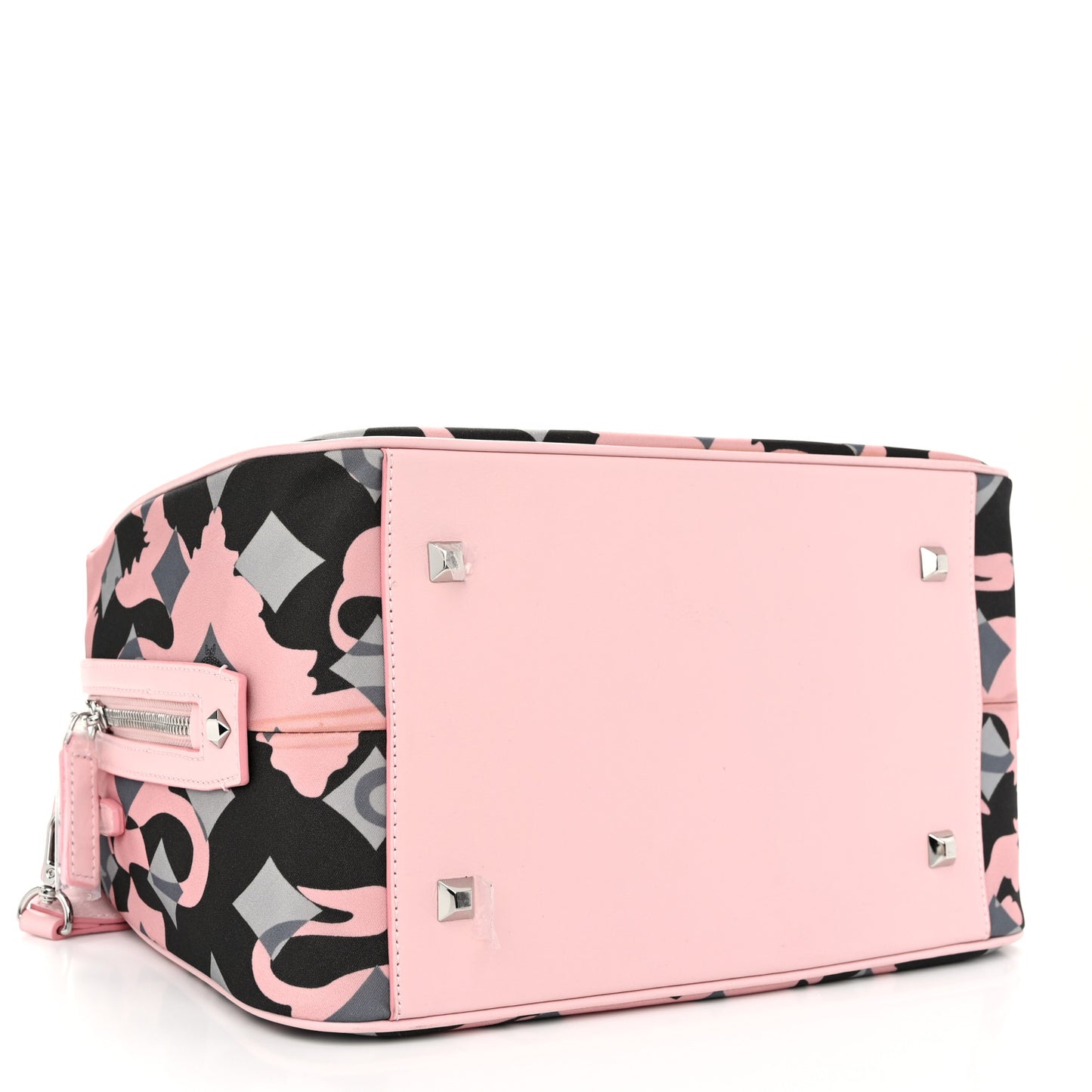 Nylon Camo Top Handle Satchel Pink Blush