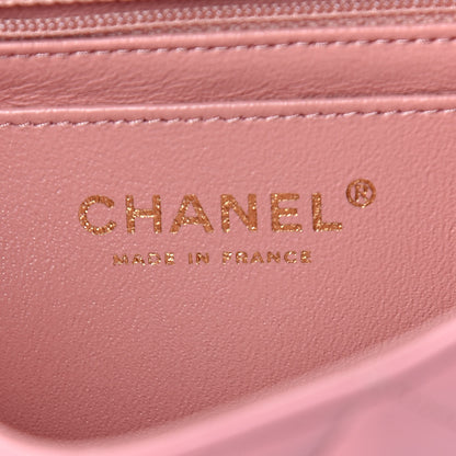 Chanel Lambskin Quilted Mini Rectangular Flap Dark Pink 6 of 9