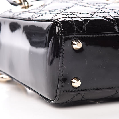 Christian Dior Patent Cannage Mini Lady Dior Black 9 of 9