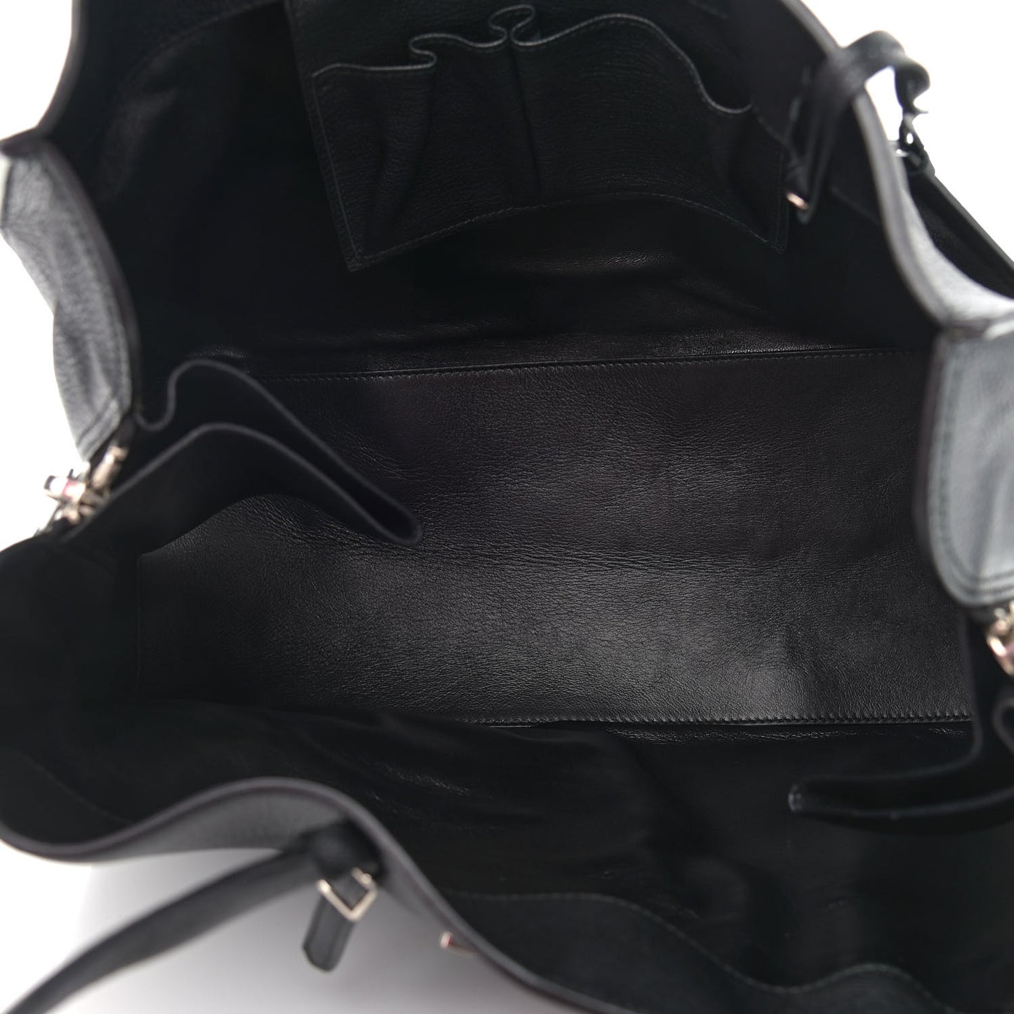 Calfskin Papier A4 Zip Around Plate Tote Black
