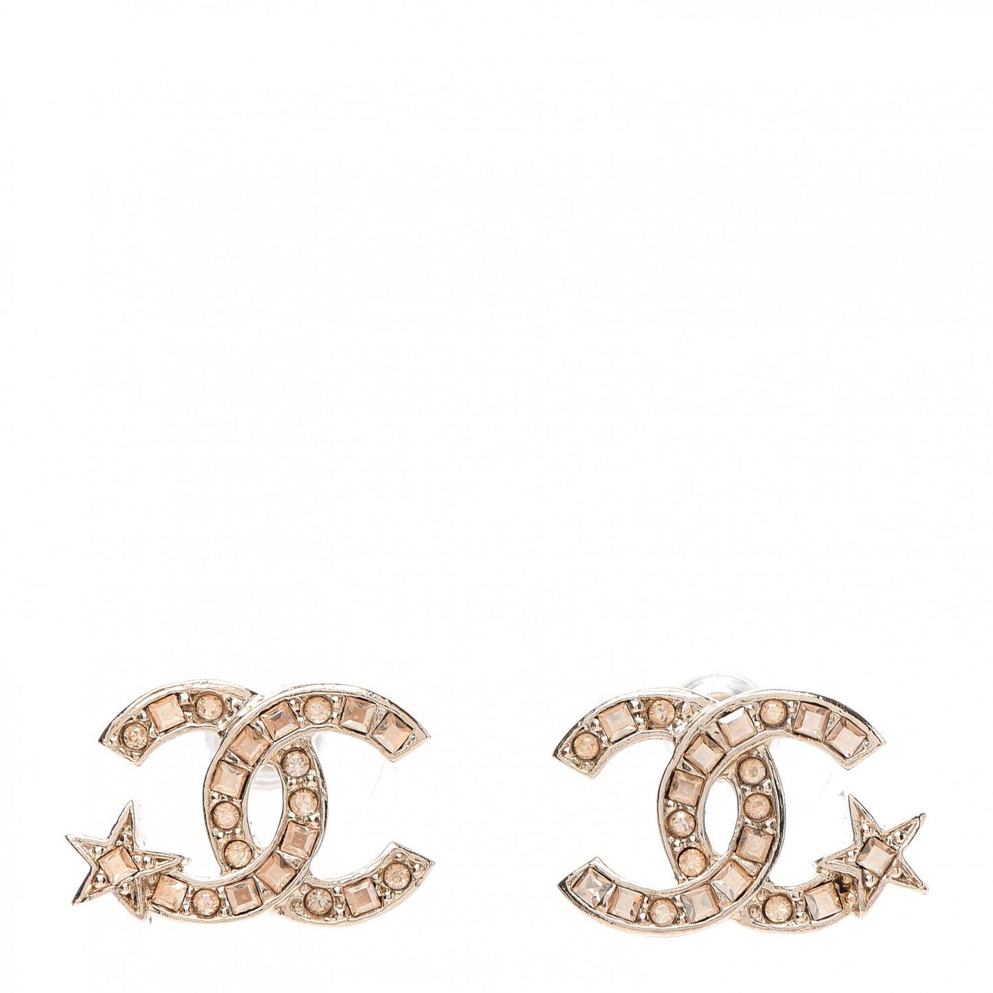 Crystal CC Starfall Earrings Gold