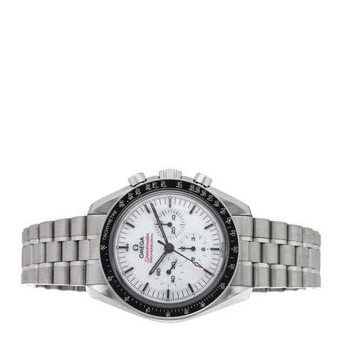 Stainless Steel 42mm Speedmaster Moonwatch Professional Chronograph Manual Winding Watch White 310.30.42.50.04.001