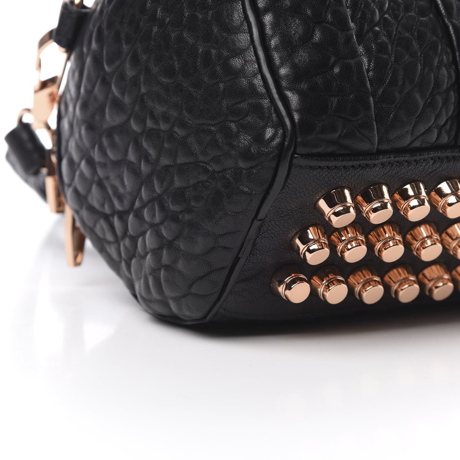 Alexander Wang Pebbled Lambskin Mini Rockie Black Rose Gold Hardware 10 of 11