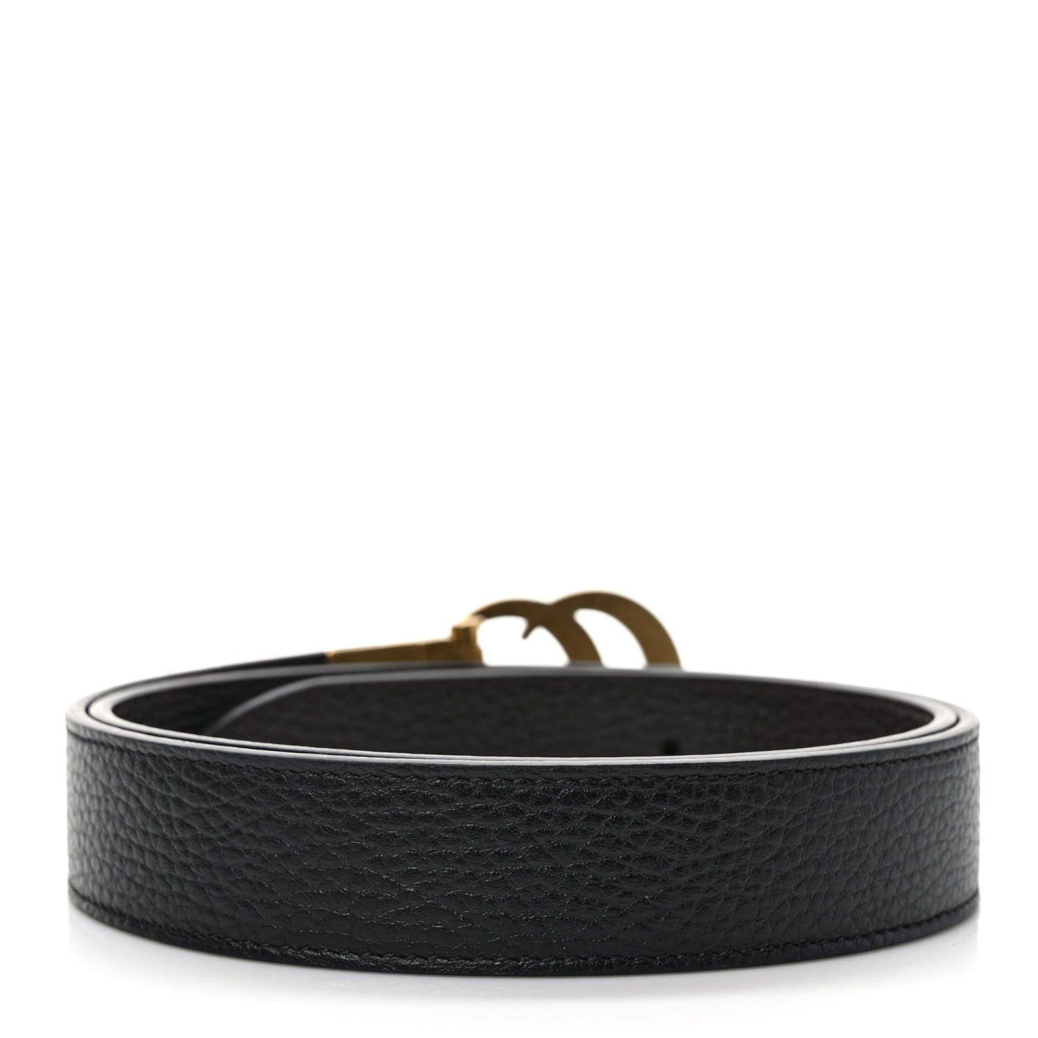 Gucci Dollar Calfskin Double G Reversible 30mm Belt 85 34 Black New Acero 3 of 6