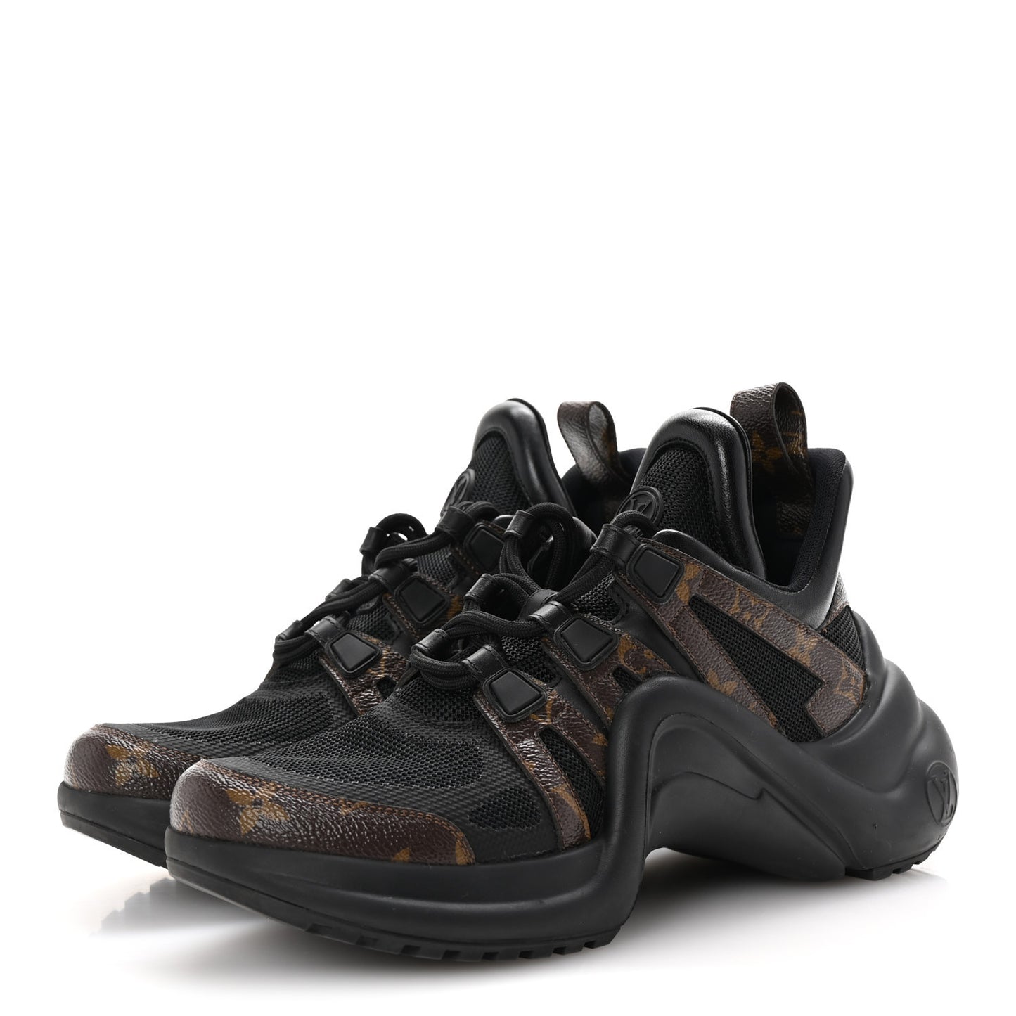 Calfskin Patent Monogram LV Archlight Sneakers 38 Black
