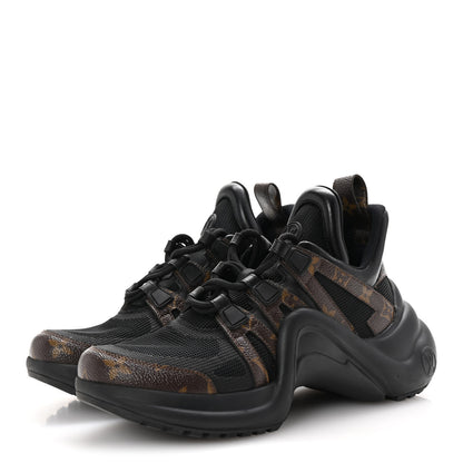 Louis Vuitton Calfskin Patent Monogram LV Archlight Sneakers 38 Black 4 of 9