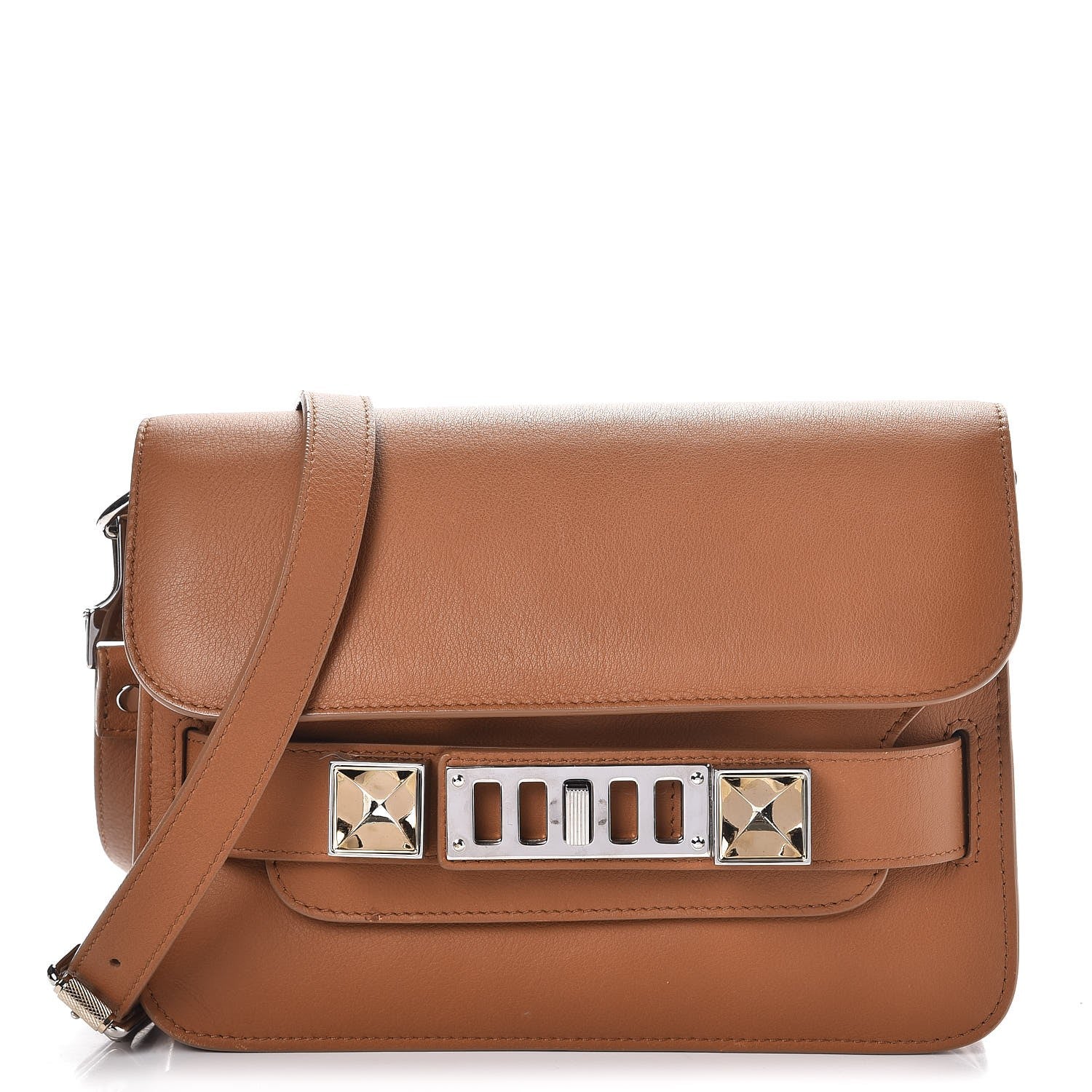 Proenza Schouler Smooth Calfskin Mini PS11 Classic Shoulder Bag Caramel 1 of 7