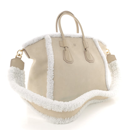 Givenchy Suede Shearling Small Antigona Natural Beige 3 of 15