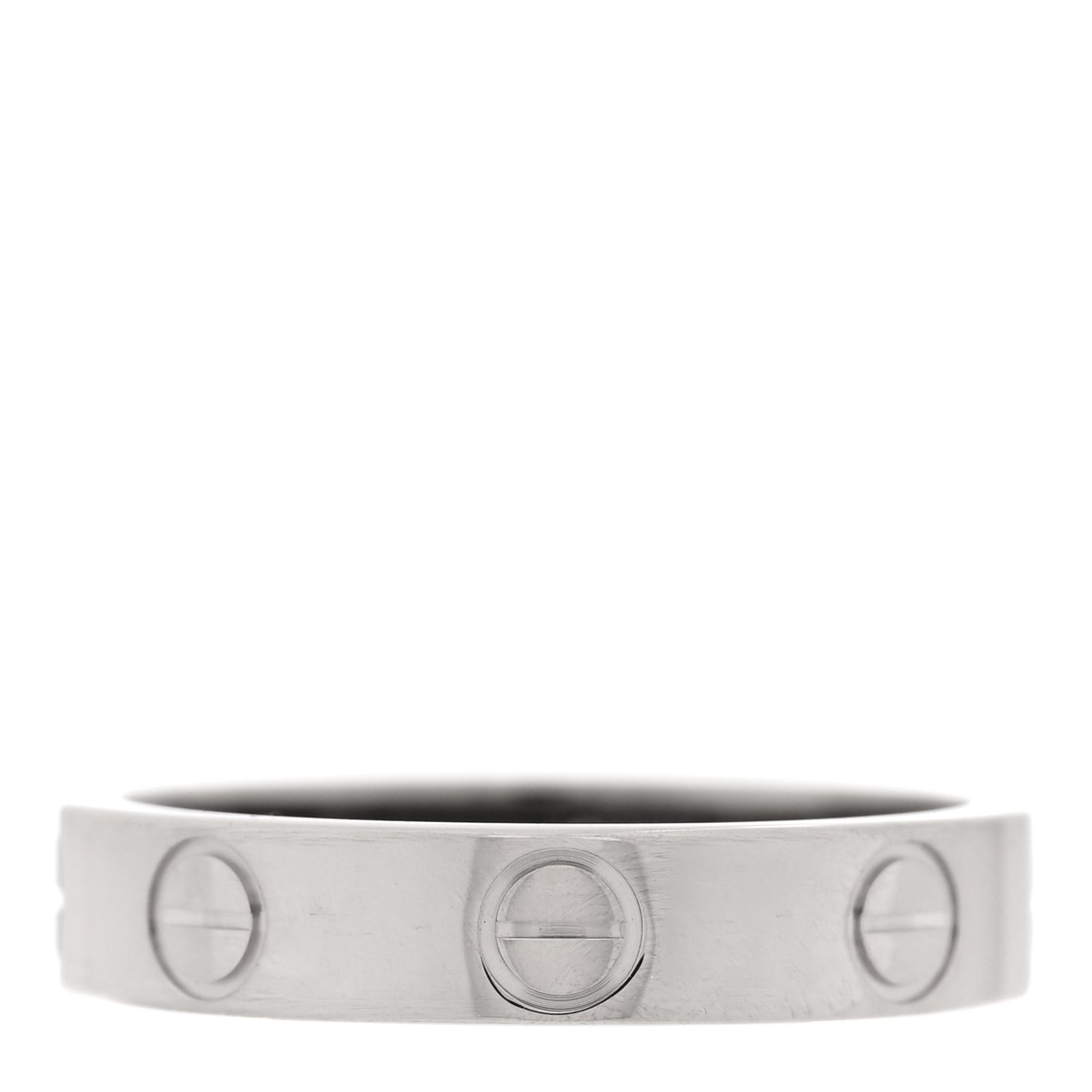 18K White Gold 3.5mm LOVE Wedding Band Ring 48 4.5