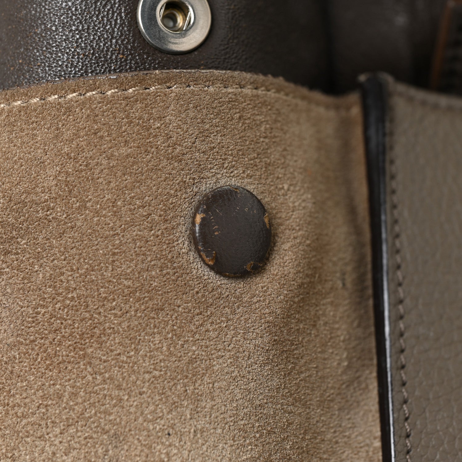 Celine Smooth Calfskin Suede Large Tri-Color Trapeze Brown 17 of 24
