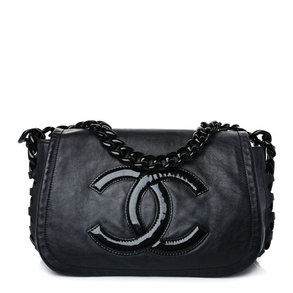 Chanel Calfskin Modern Chain Rhodoid Flap Black 1 of 8