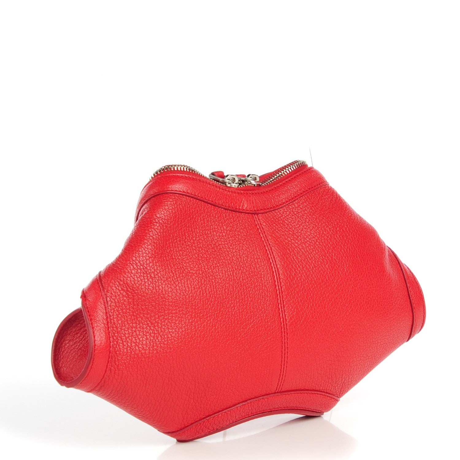 Alexander McQueen Calfskin De Manta Clutch Red 3 of 7