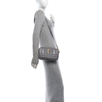 Burberry Calfskin Quilted Small Lola Camera Bag Grey 2 of 9