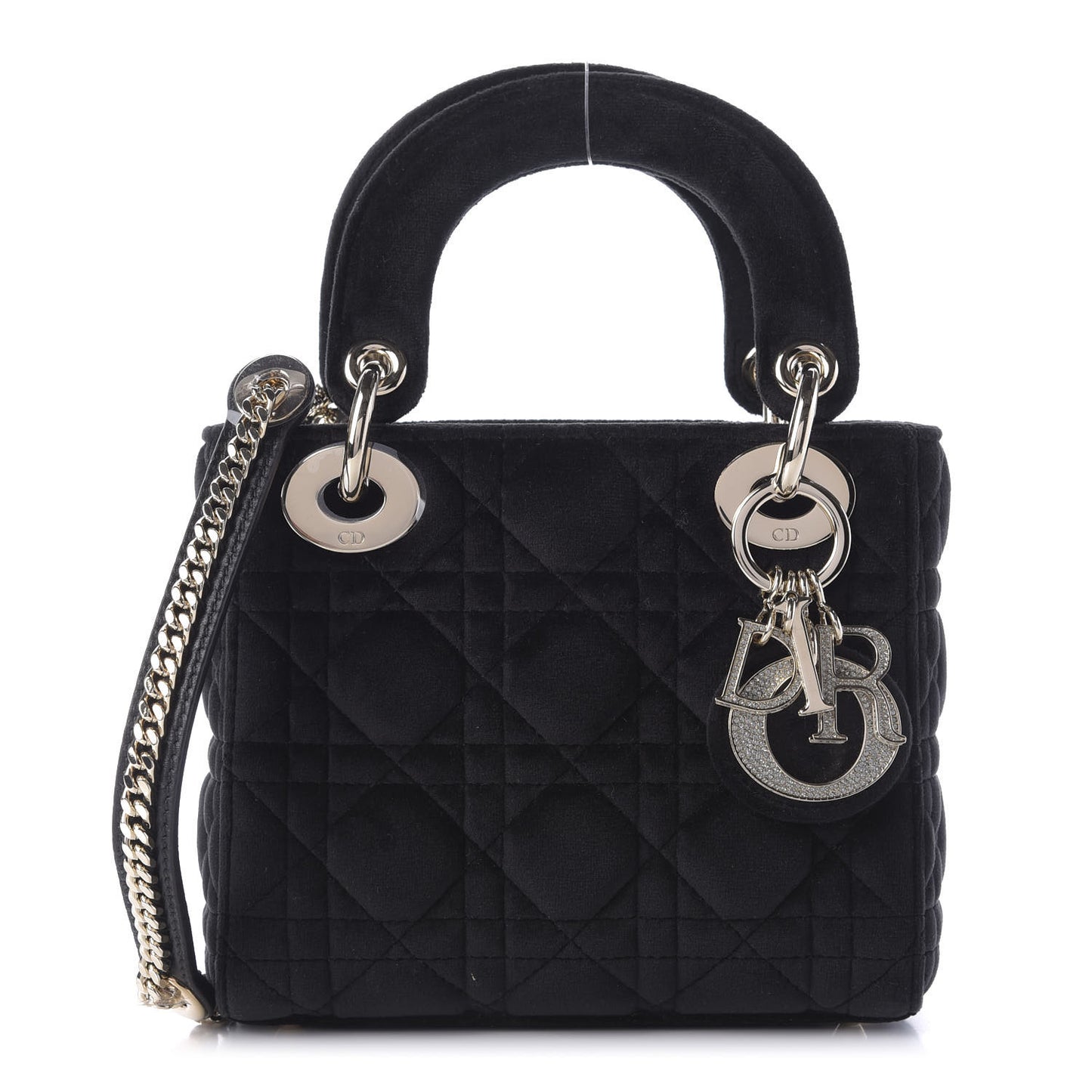 Velvet Mini Lady Dior Black