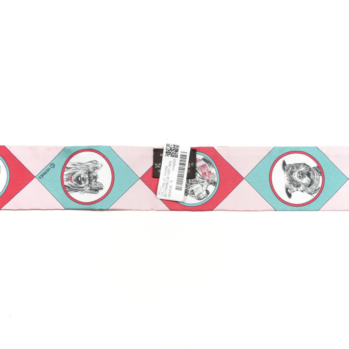 Silk Colliers Et Chiens Twilly Framboise Vert Rose