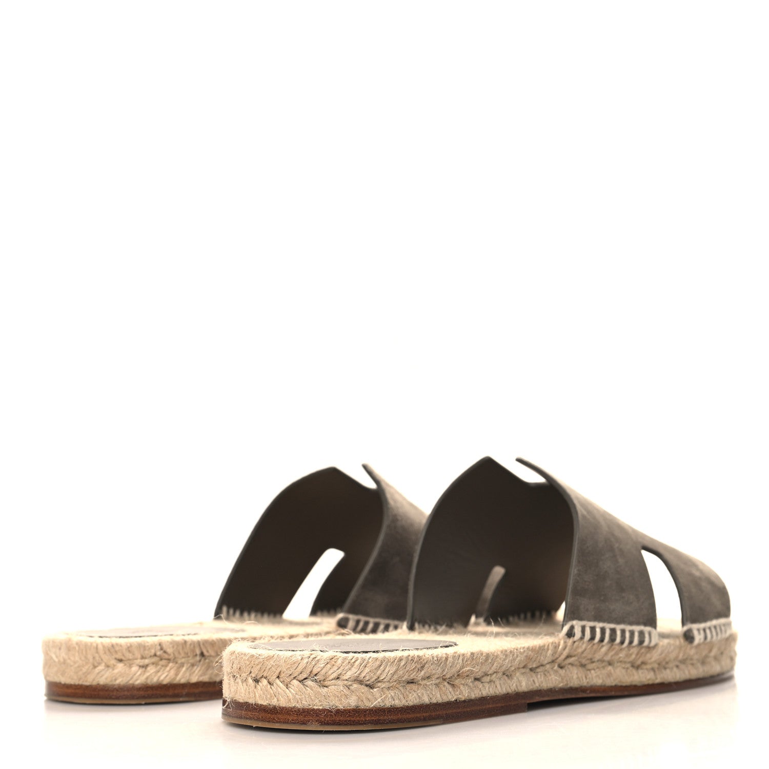 Hermes Suede Goatskin Mens Antigua Espadrille Sandals 44 Beige Sable 5 of 10