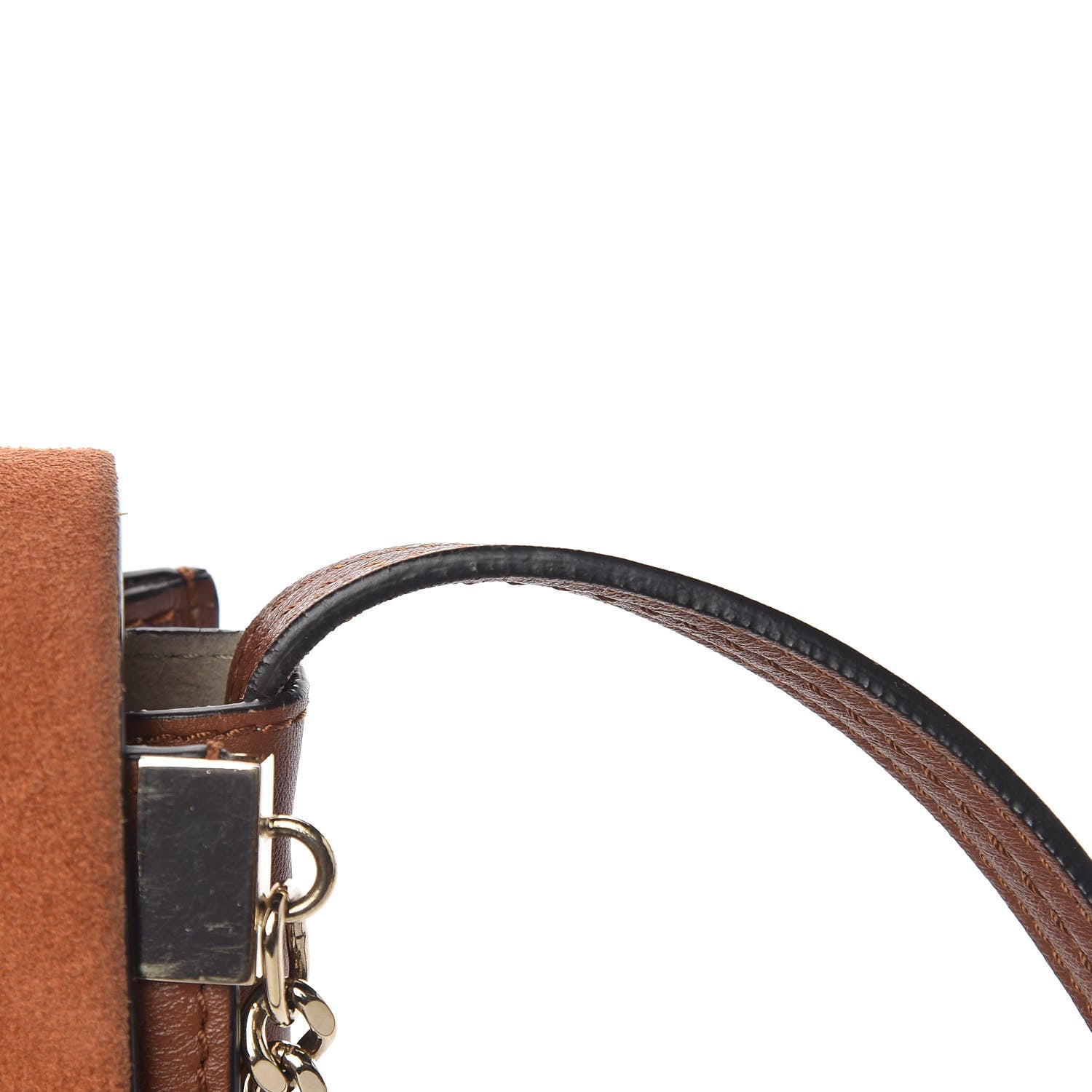 Chloe Suede Calfskin Small Faye Shoulder Bag Tobacco 12 of 14