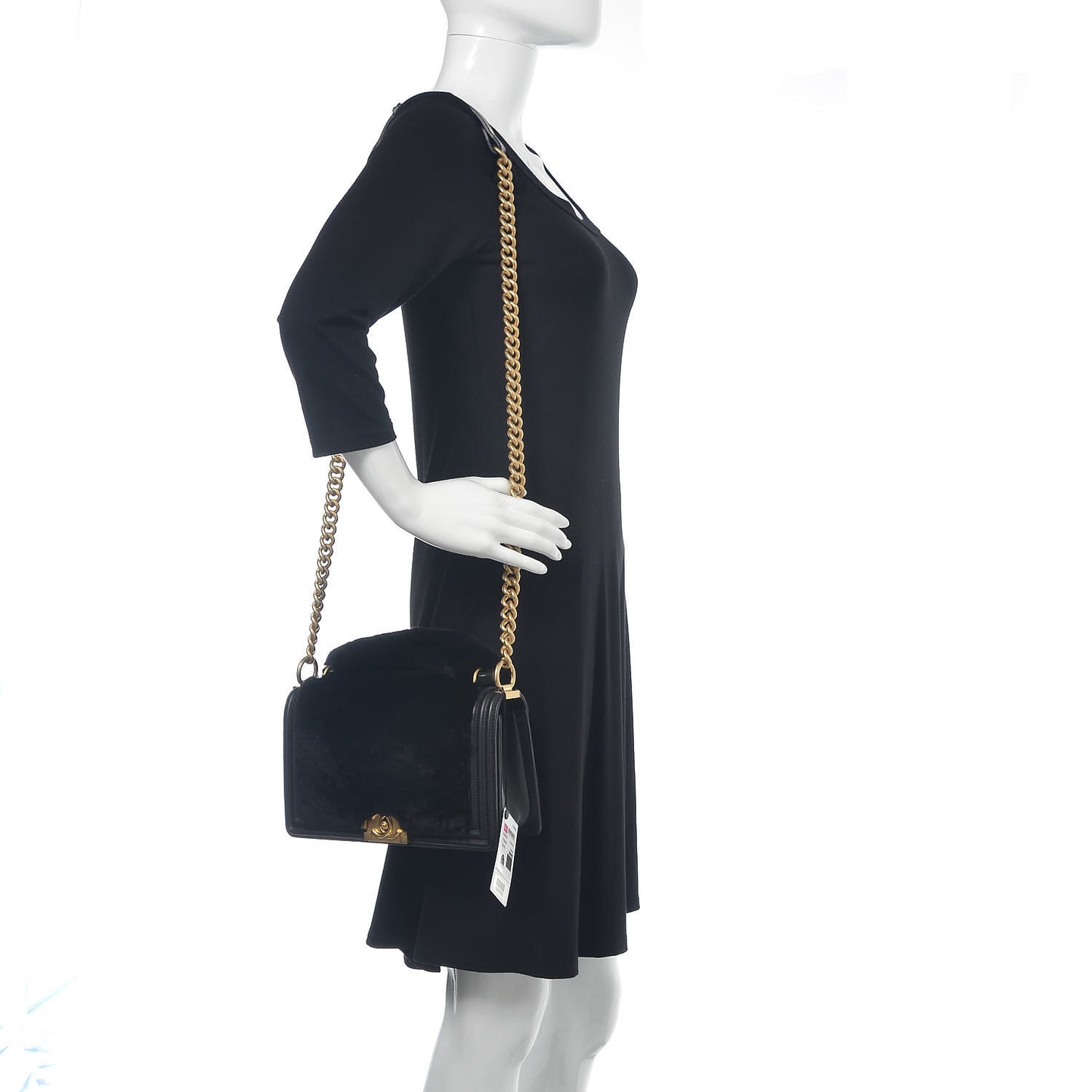 Orylag Medium Boy Top Handle Flap Black