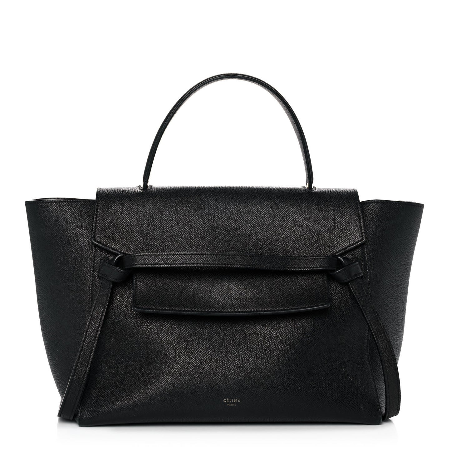 Grained Calfskin Mini Belt Bag Black