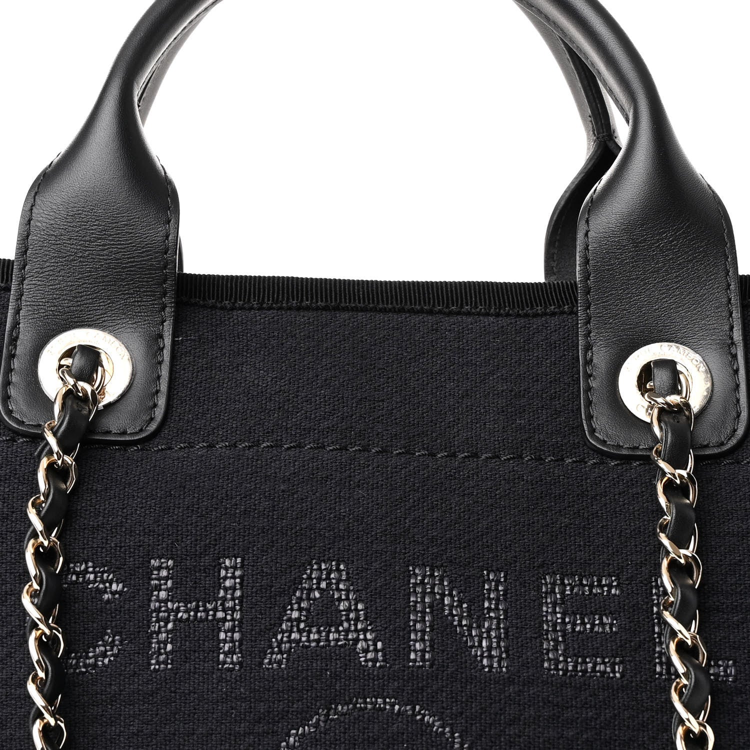 Chanel Mixed Fibers Small Deauville Tote Black 10 of 12