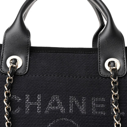 Chanel Mixed Fibers Small Deauville Tote Black 10 of 12