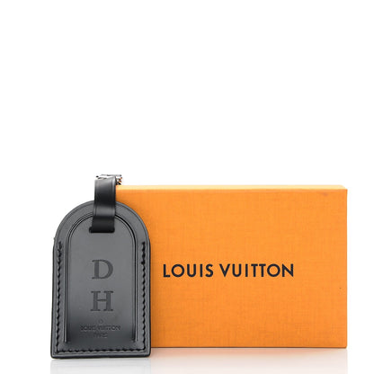 Louis Vuitton Calfskin Luggage Tag Black 4 of 4