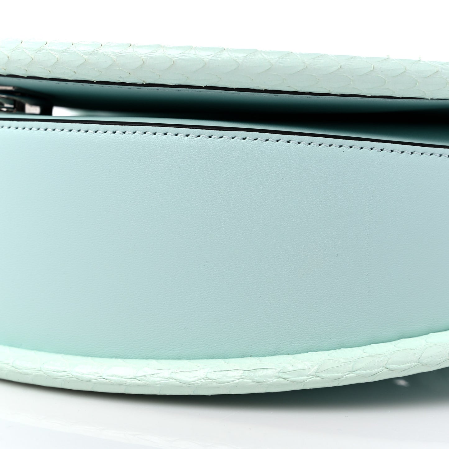 Calfskin Snakeskin Aura Shoulder Bag