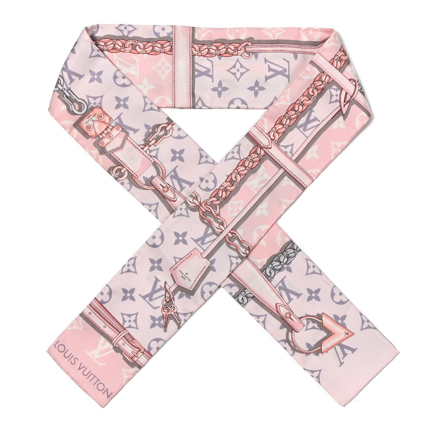 Louis Vuitton Silk Monogram Confidential Bandeau Light Pink 1 of 5