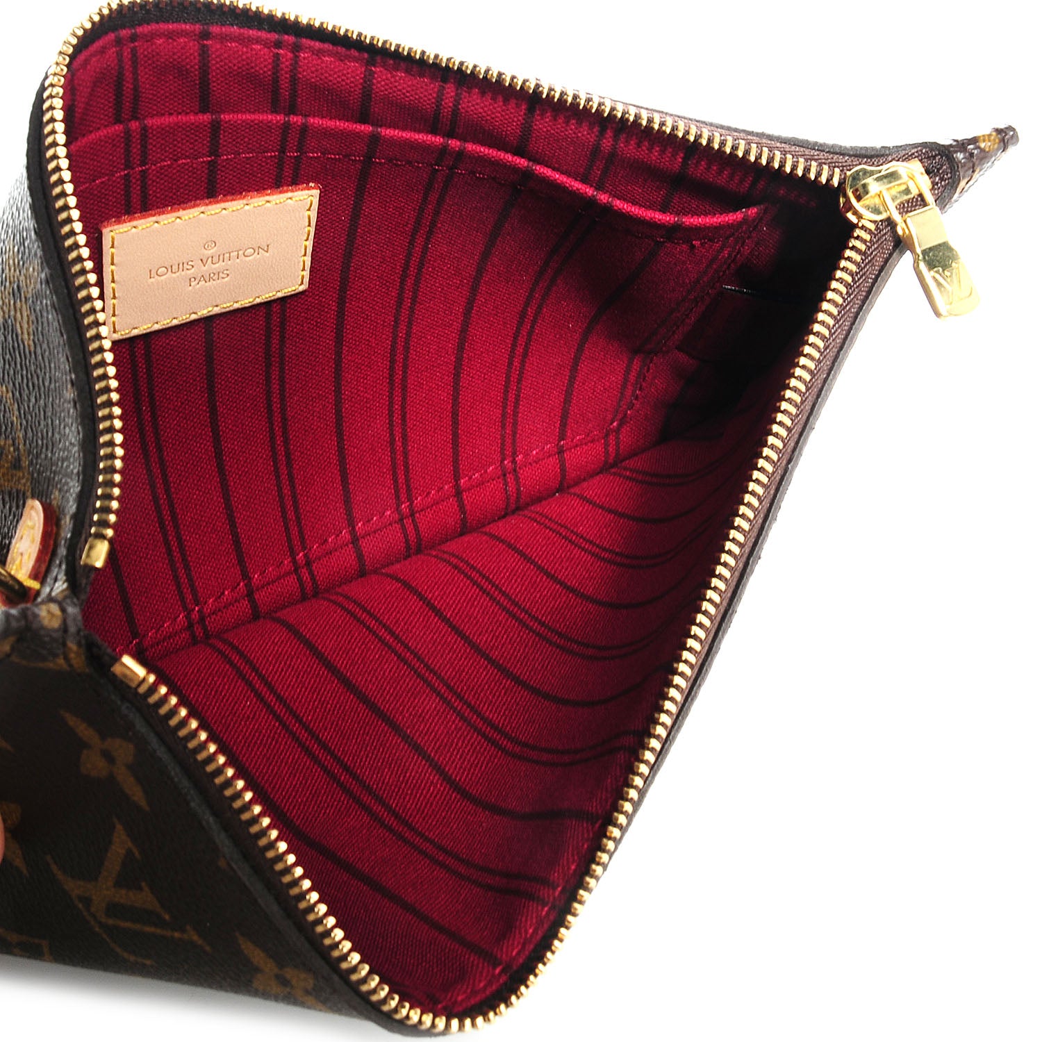 Louis Vuitton Monogram Neverfull MM GM Pochette Fuchsia 5 of 8