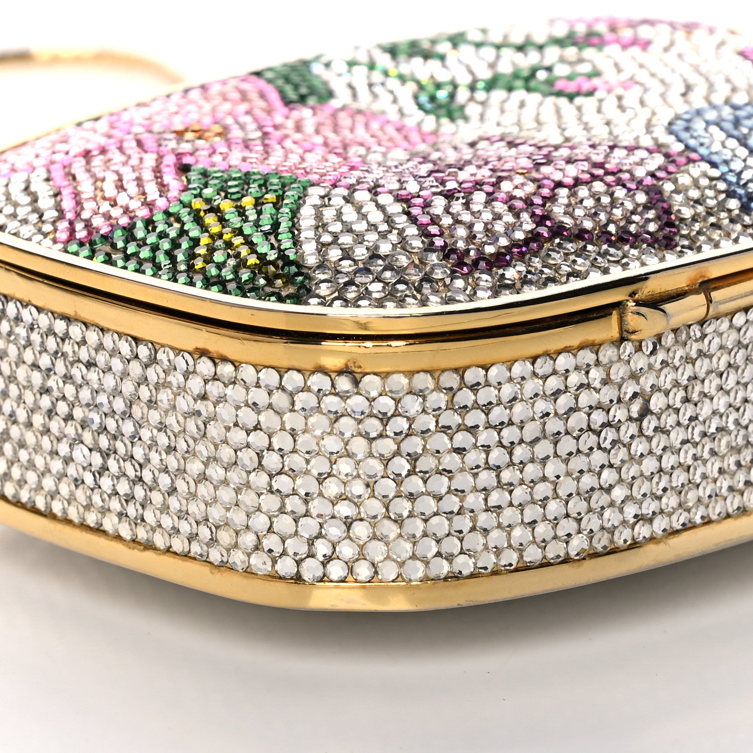 Judith Leiber Swarovski Crystal Floral Miniaudiere Clutch 7 of 21