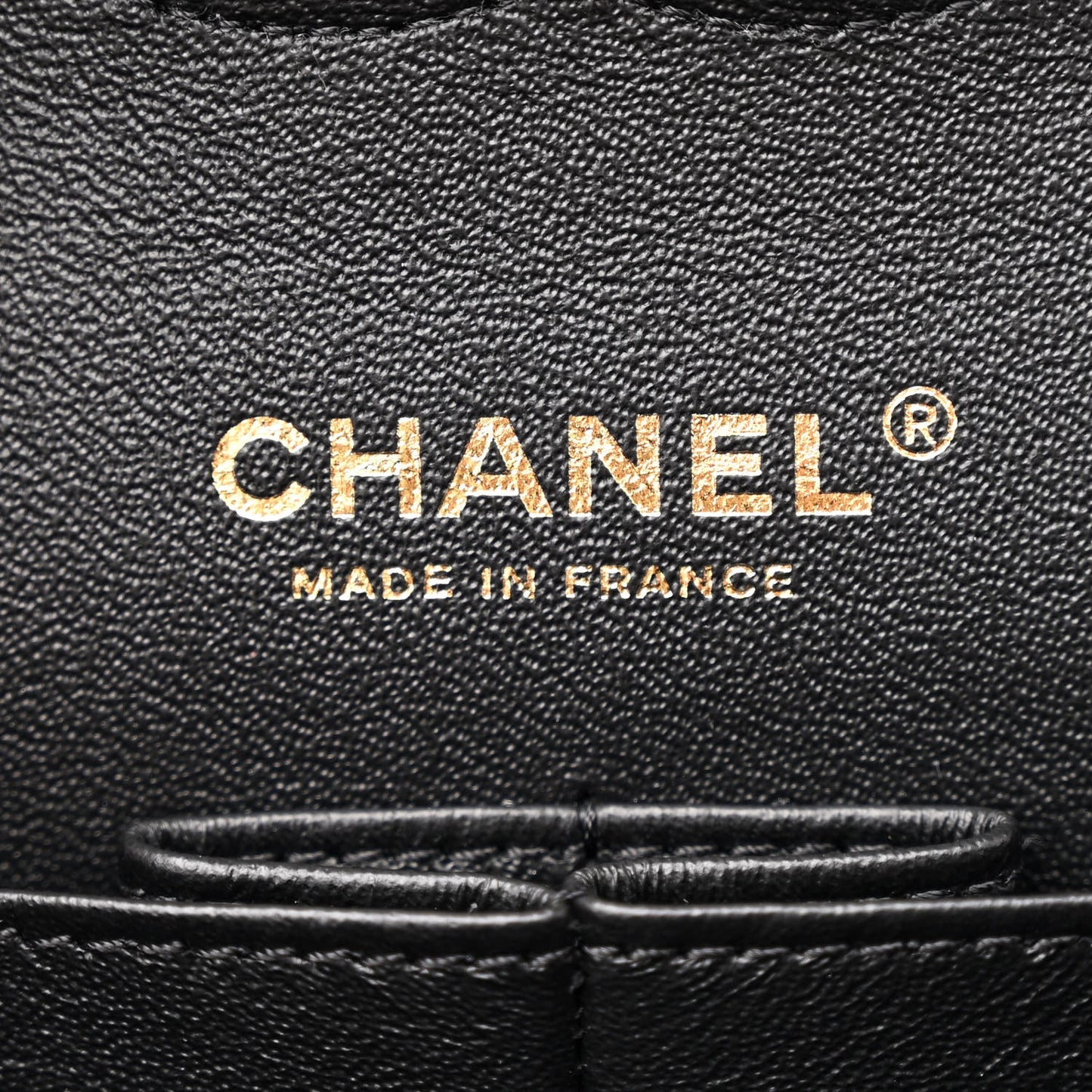 Jersey Quilted Medium Double Flap Black