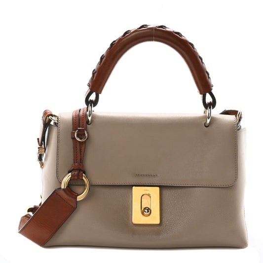 Calfskin Fedora Satchel Taupe