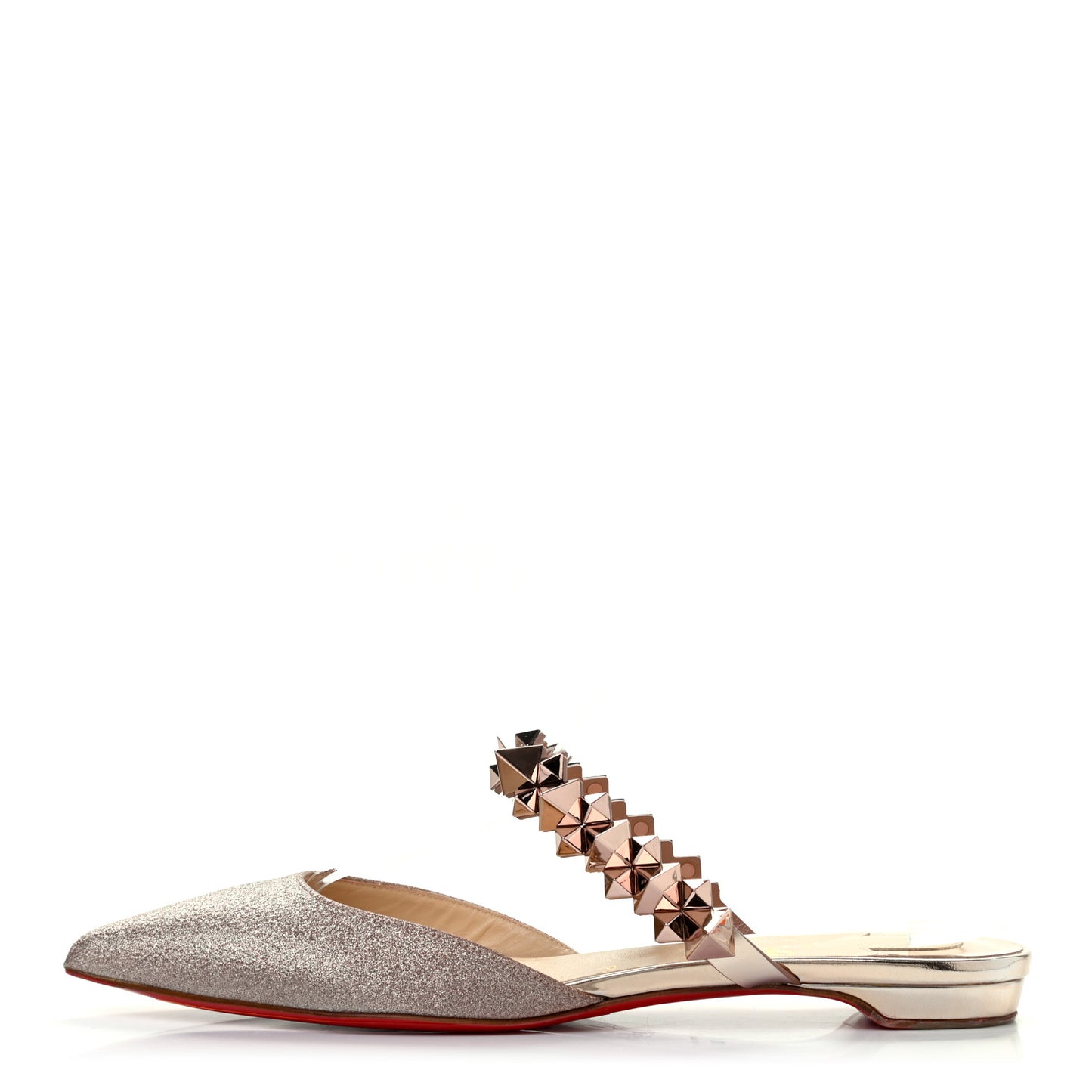 Mini Glitter Planet Choc Flat Mules 38 Courtisane Pink Bronze