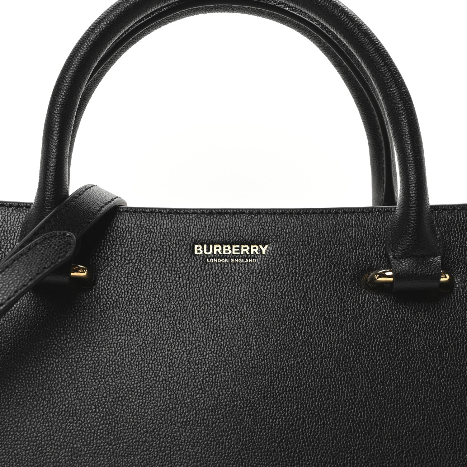 Burberry Calfskin Mega Check Small Banwell Tote Black 7 of 9