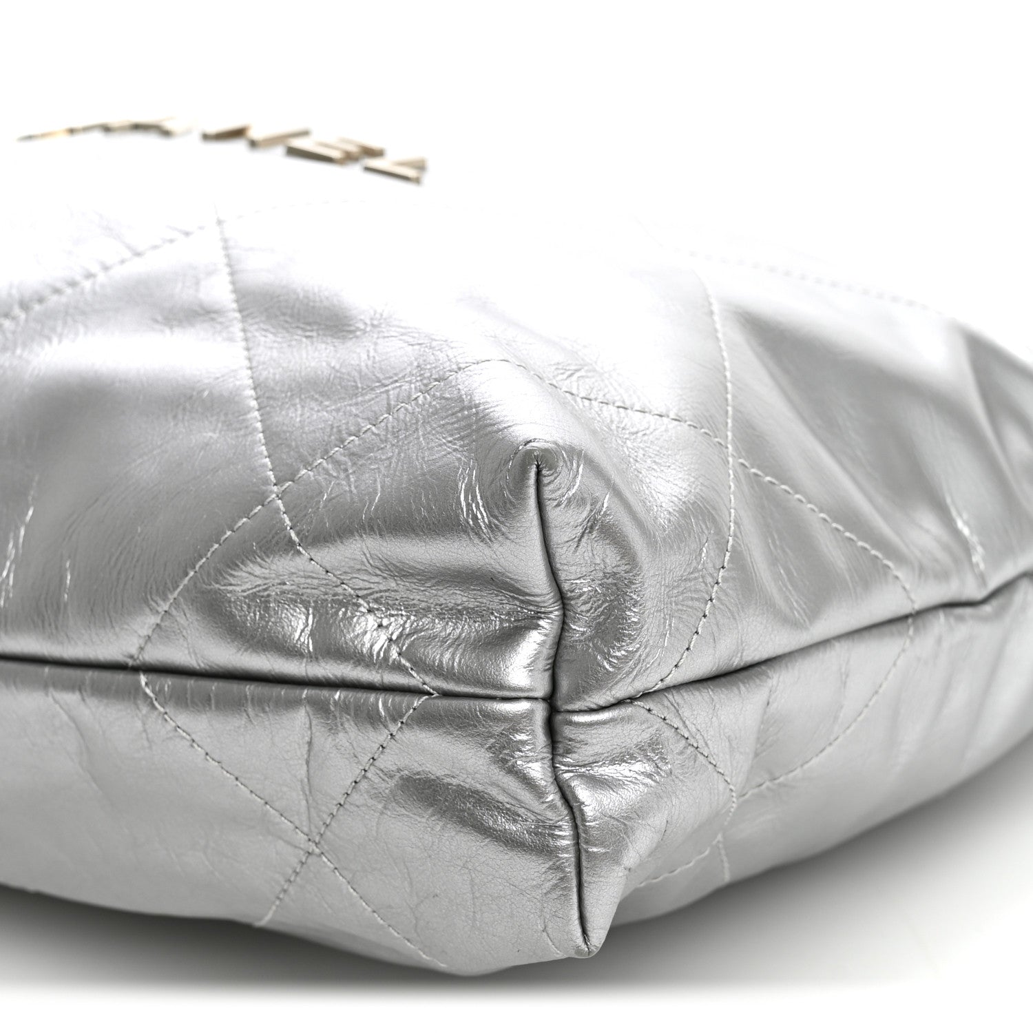 Chanel Metallic Calfskin Quilted Small Chanel 22 Silver 11 of 11