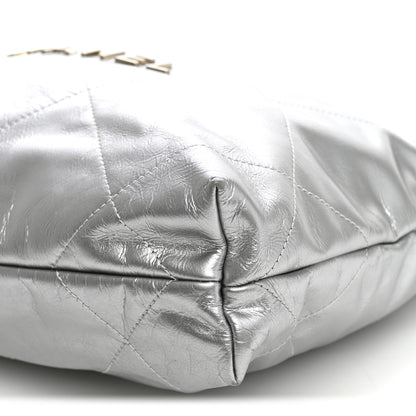 Chanel Metallic Calfskin Quilted Small Chanel 22 Silver 11 of 11