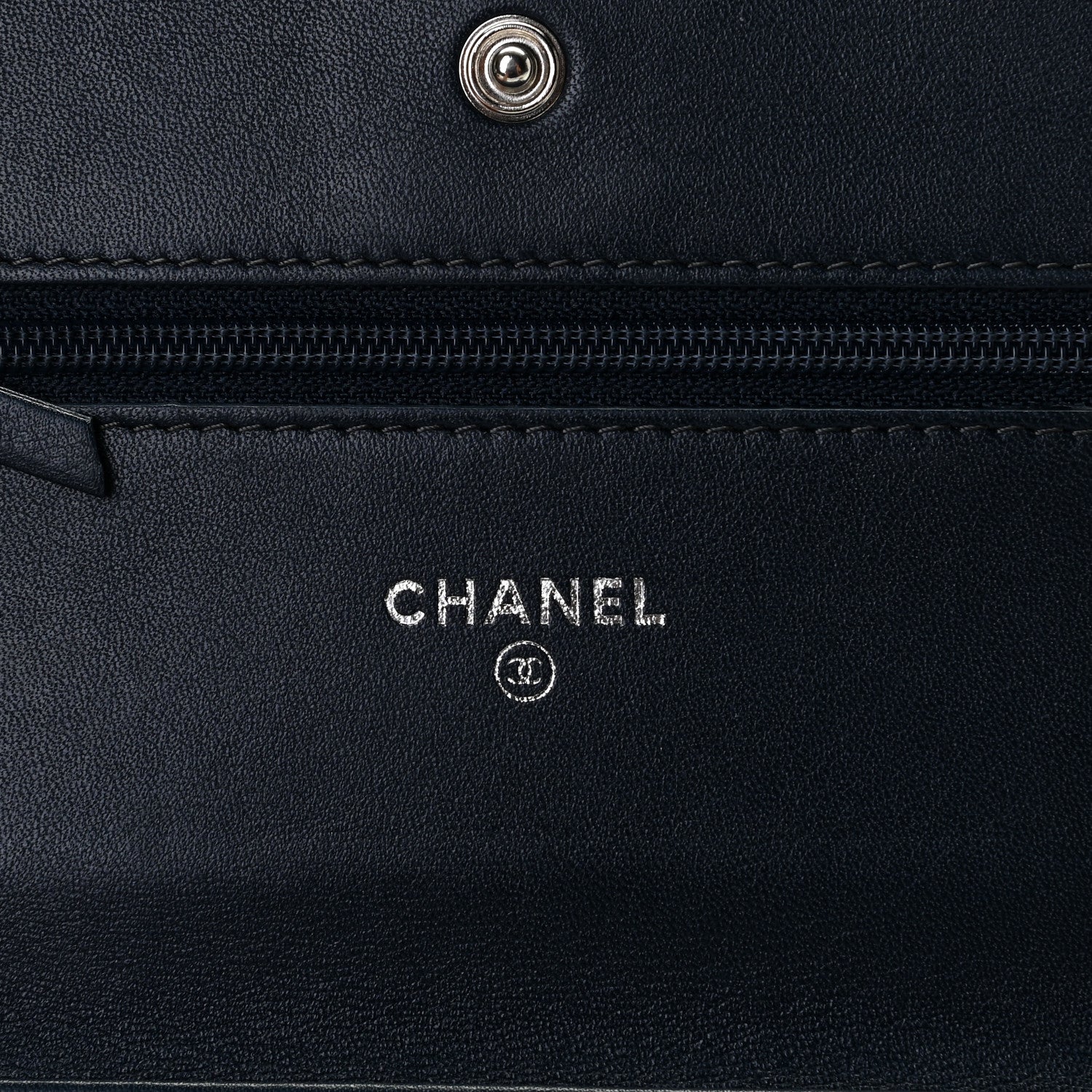 Chanel Patent Quilted Brilliant Wallet On Chain WOC Dark Blue 5 of 8