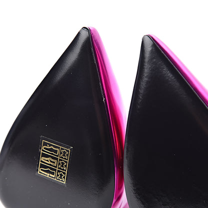 Saint Laurent Metallic Patent Paris 105 Pumps 37 Fuchsia 9 of 9