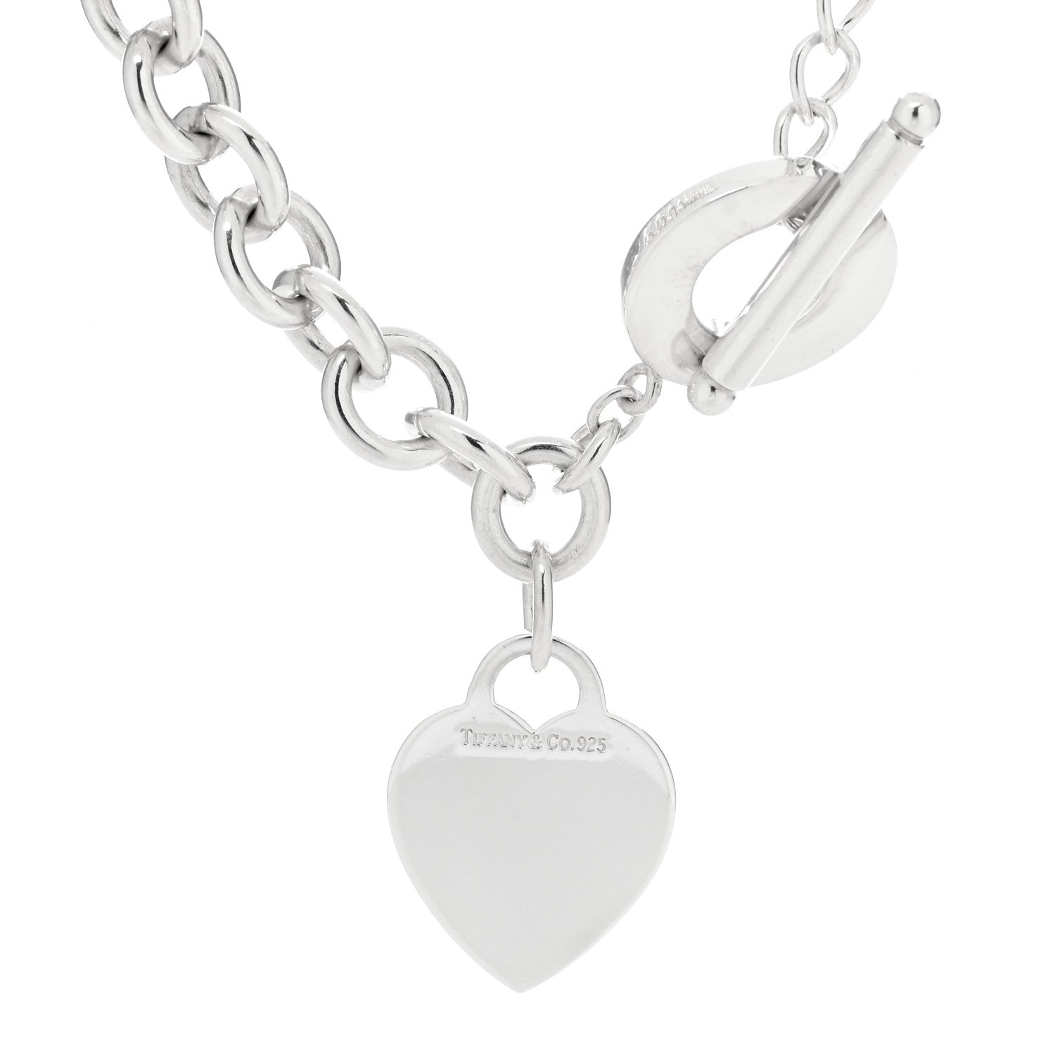 Tiffany Sterling Silver Heart Tag Toggle Necklace 3 of 3