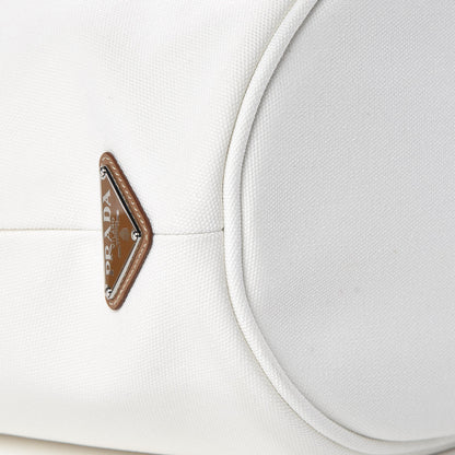 Prada Canapa Small Shopping Tote White 9 of 10