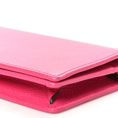 Gucci Dollar Calfskin Mini GG Marmont Chain Wallet Box Pink 10 of 10