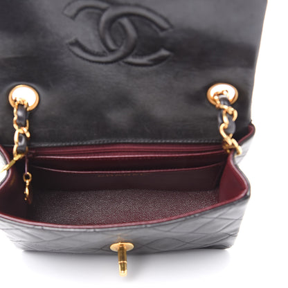 Chanel Lambskin Quilted Mini Square Flap Black 5 of 12