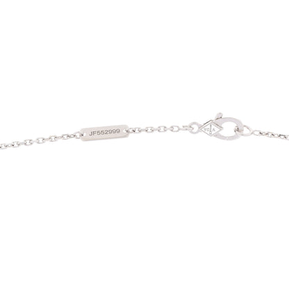 Van Cleef & Arpels 18K White Gold Guilloche Vintage Alhambra Pendant Necklace 4 of 6