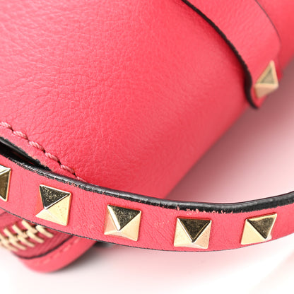Valentino Garavani Vitello Rockstud Double Handle Tote Deep Rose 7 of 17