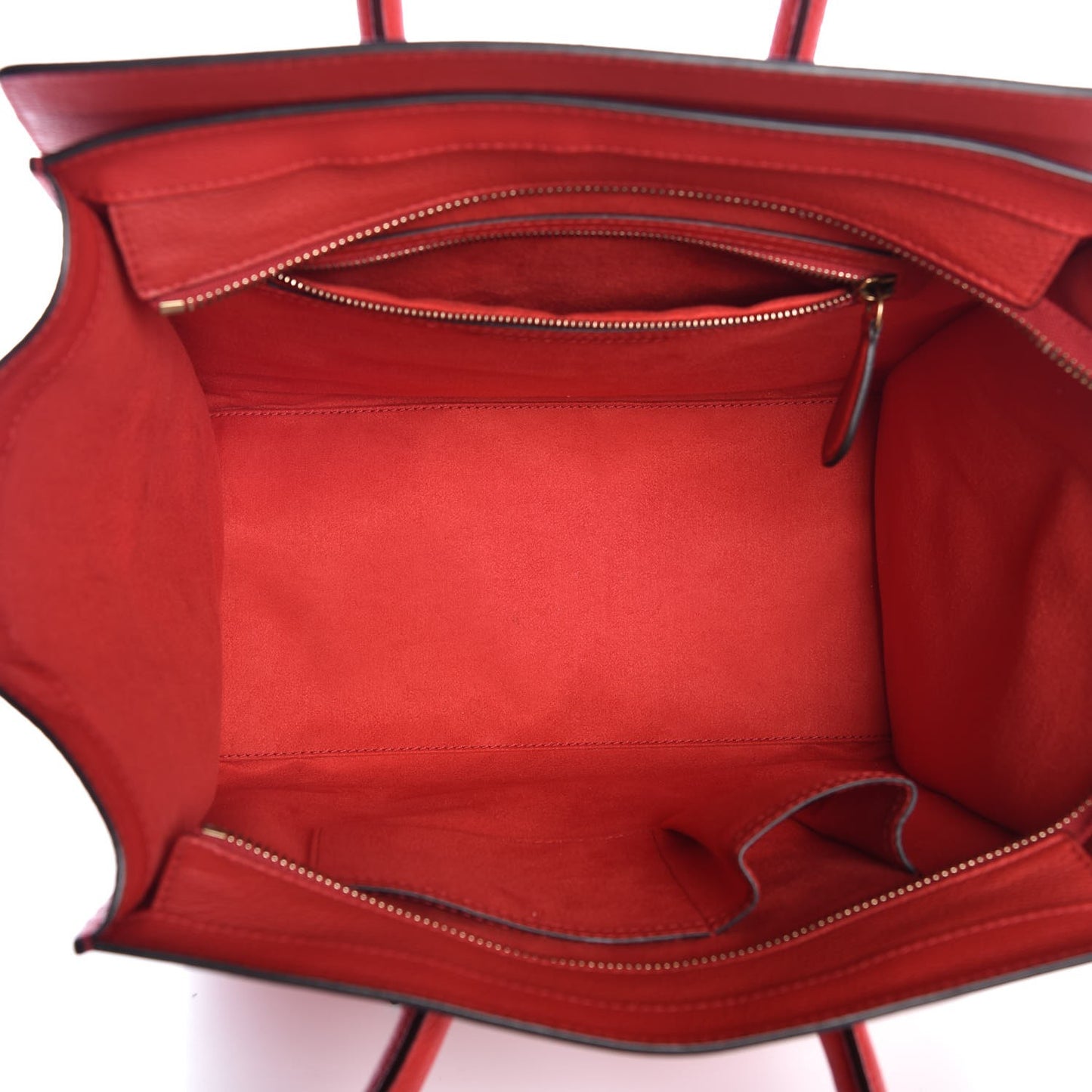 Drummed Calfskin Mini Luggage Coquelicot