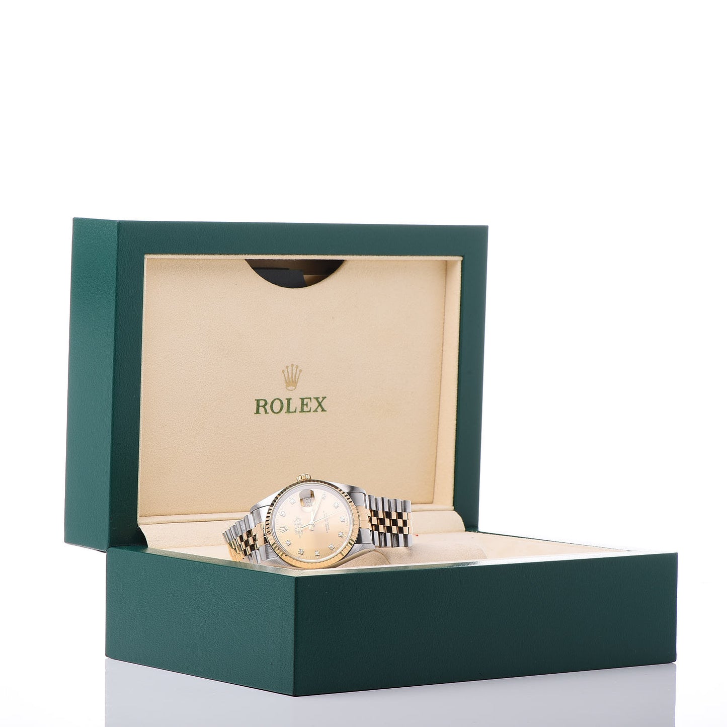 Stainless Steel 18K Yellow Gold Diamond 36mm Oyster Perpetual Datejust Watch Champagne 116233