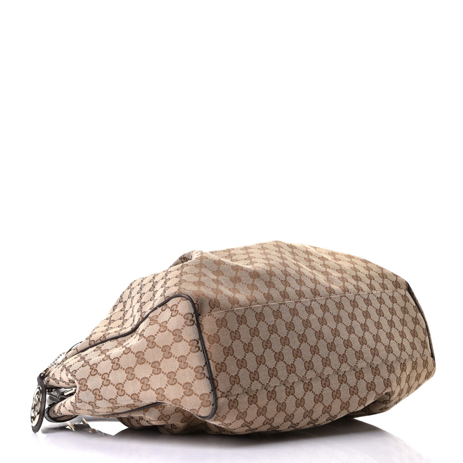 Gucci Monogram Dollar Calfskin Large Sukey Tote Beige Ebony Testa di Moro 3 of 5