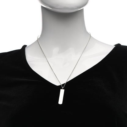 Tiffany Sterling Silver 1837 Bar Pendant Necklace 2 of 7