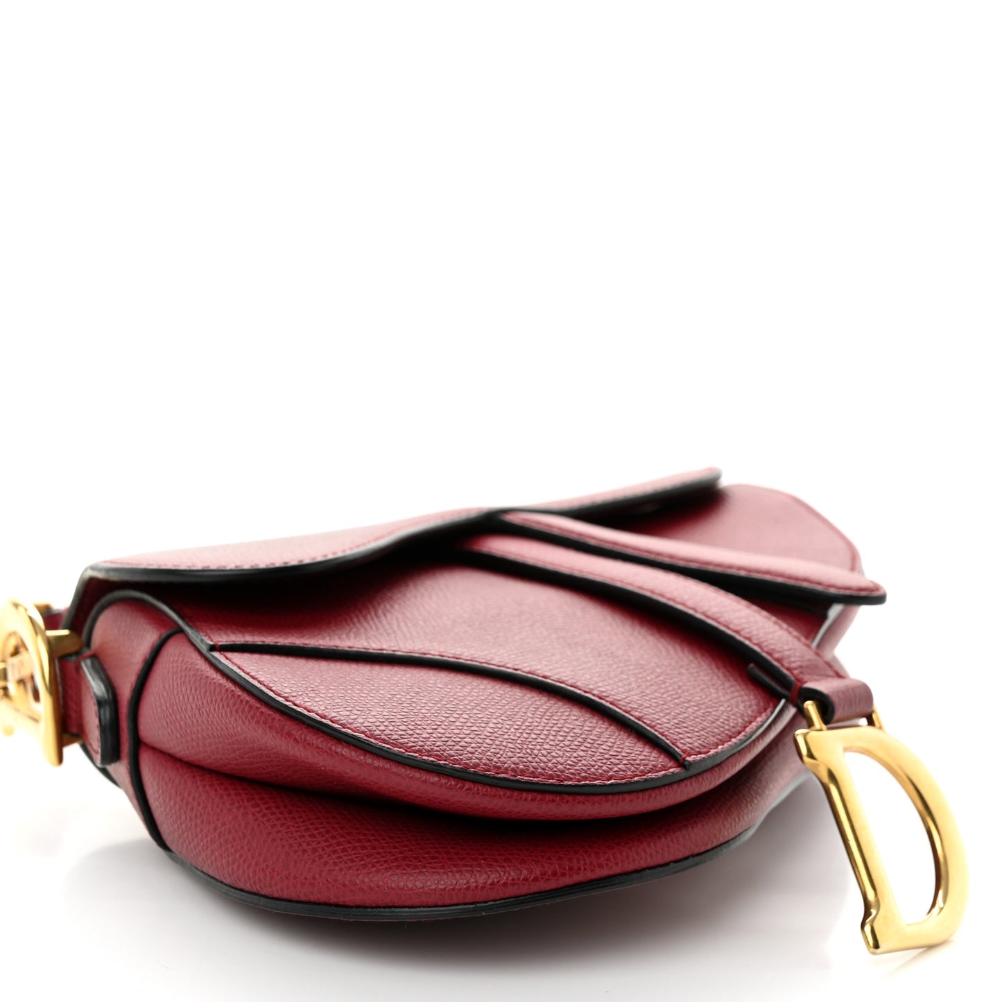 Calfskin Mini Saddle Bag Red